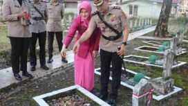 Kapolres Lahat Pimpin Ziarah ke-Taman Makam Pahlawan Puspa Bhakti