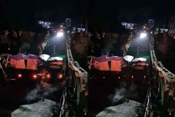 
					Penghubung Lahat-Muara Enim Putus, Jembatan Muara Lawai Roboh