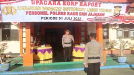 Kapolres Kaur Pimpin Korp Raport Kenaikan Pangkat 22 Bintara